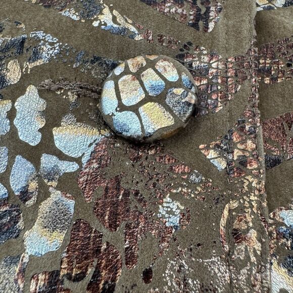 Erin London Metallic Animal Print Blazer Jacket Women’s M Brown Gold NWT - Picture 8 of 13